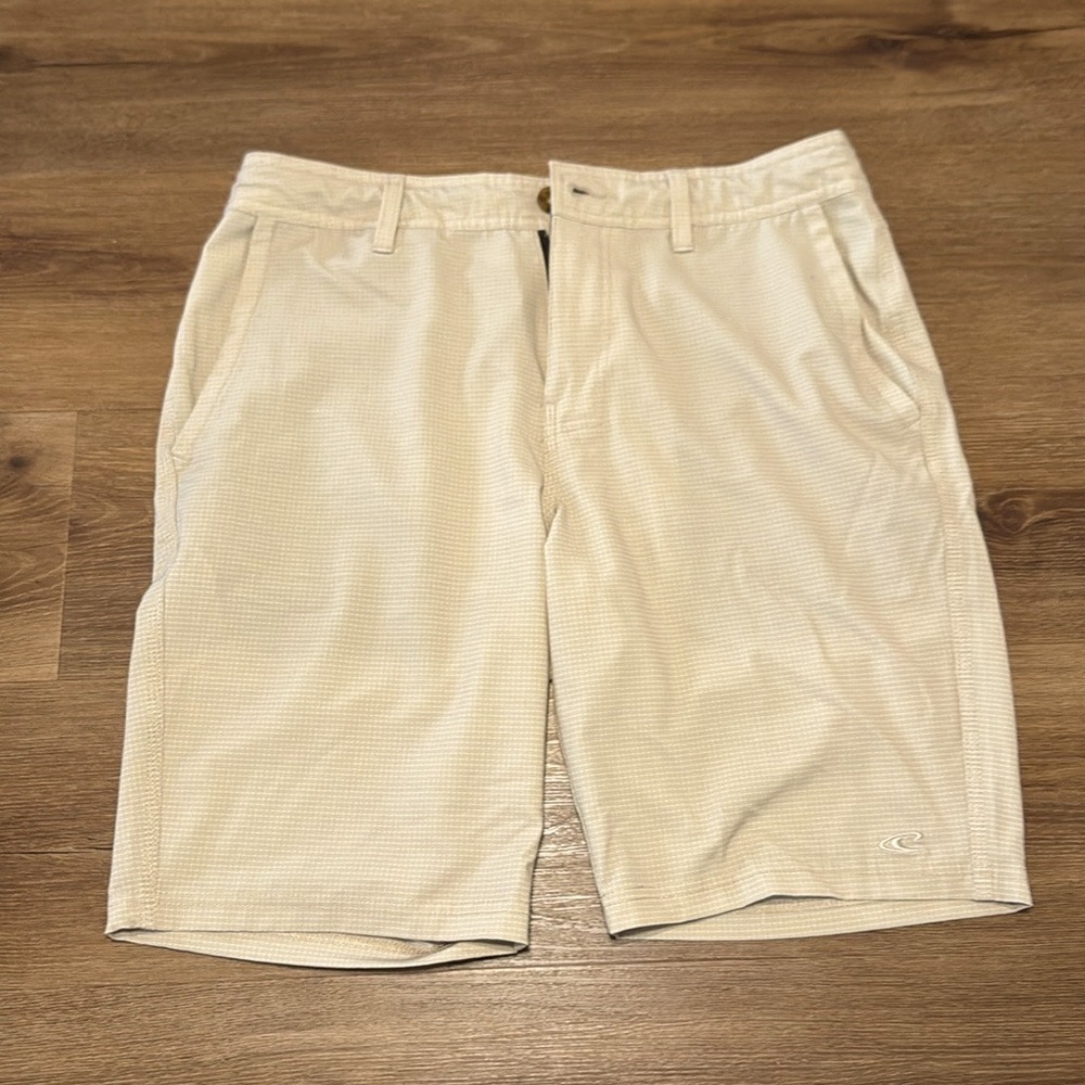 O'NEILL Men's Beige Hybrid Shorts - Water Resistant. Size 32